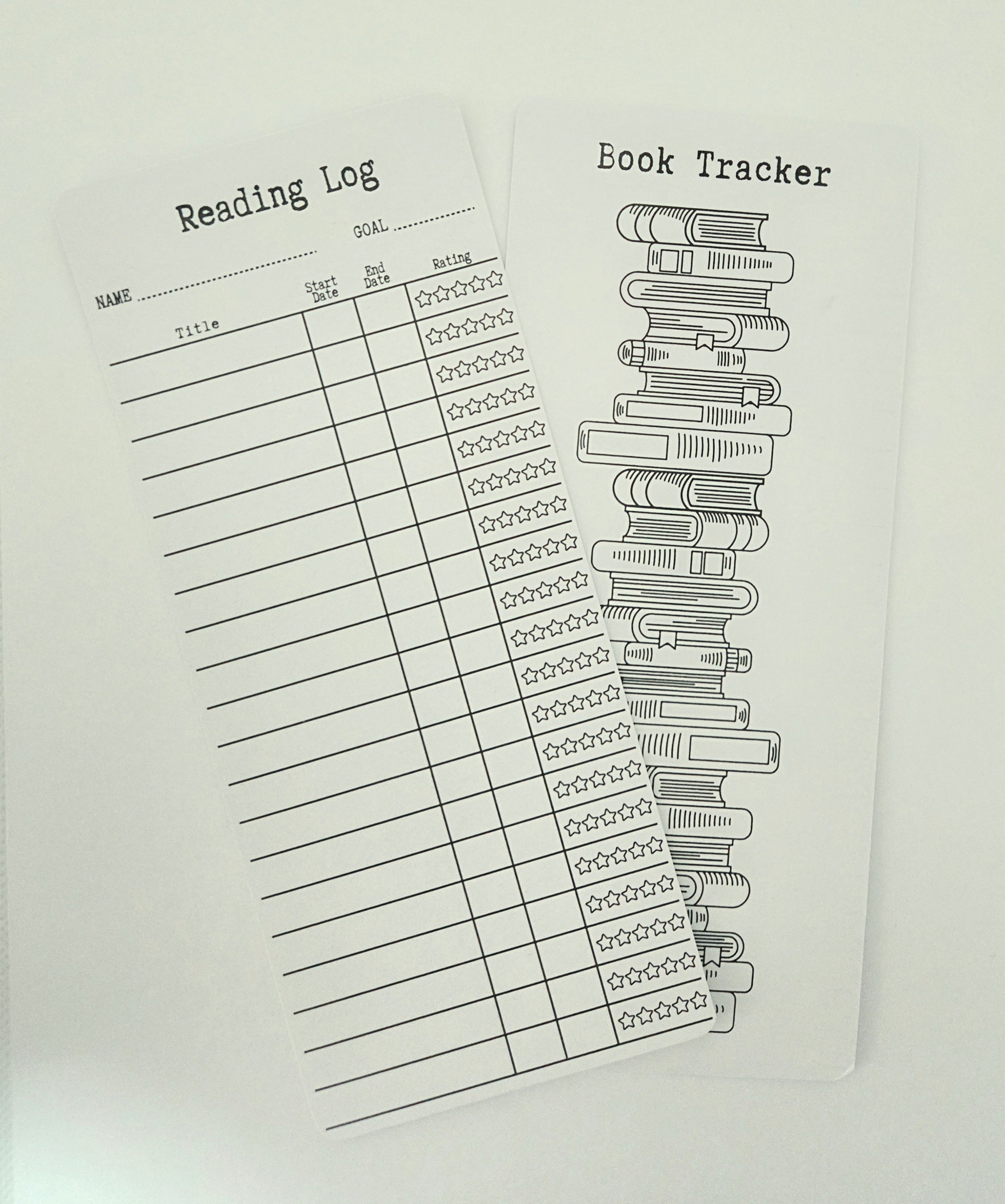 Blank Reading Journal Bookmarks – COMPLIMENTARY ITEM with Any Reading Book cover / Book Bag purchase