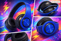 LED Wireless Headphones – Blue