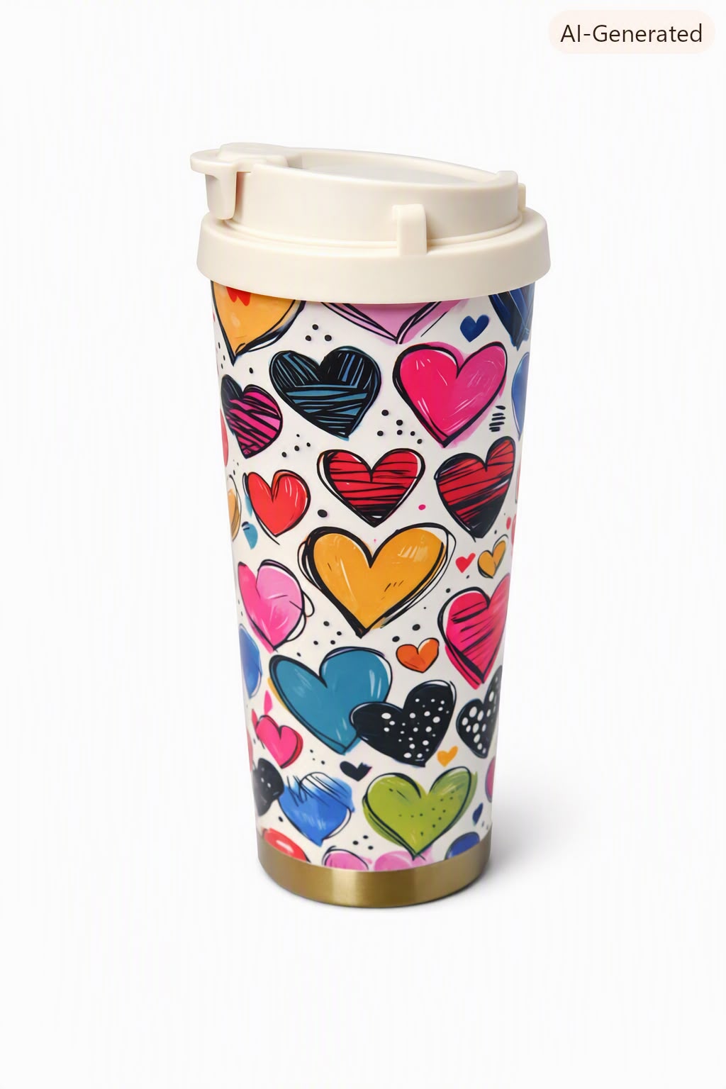 17oz Stainless Steel Water Bottle – Hearts 2