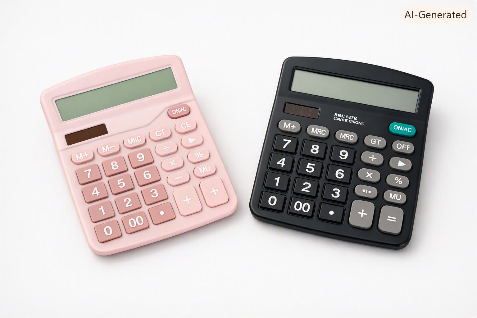 12-Digit Electronic Calculator – Black