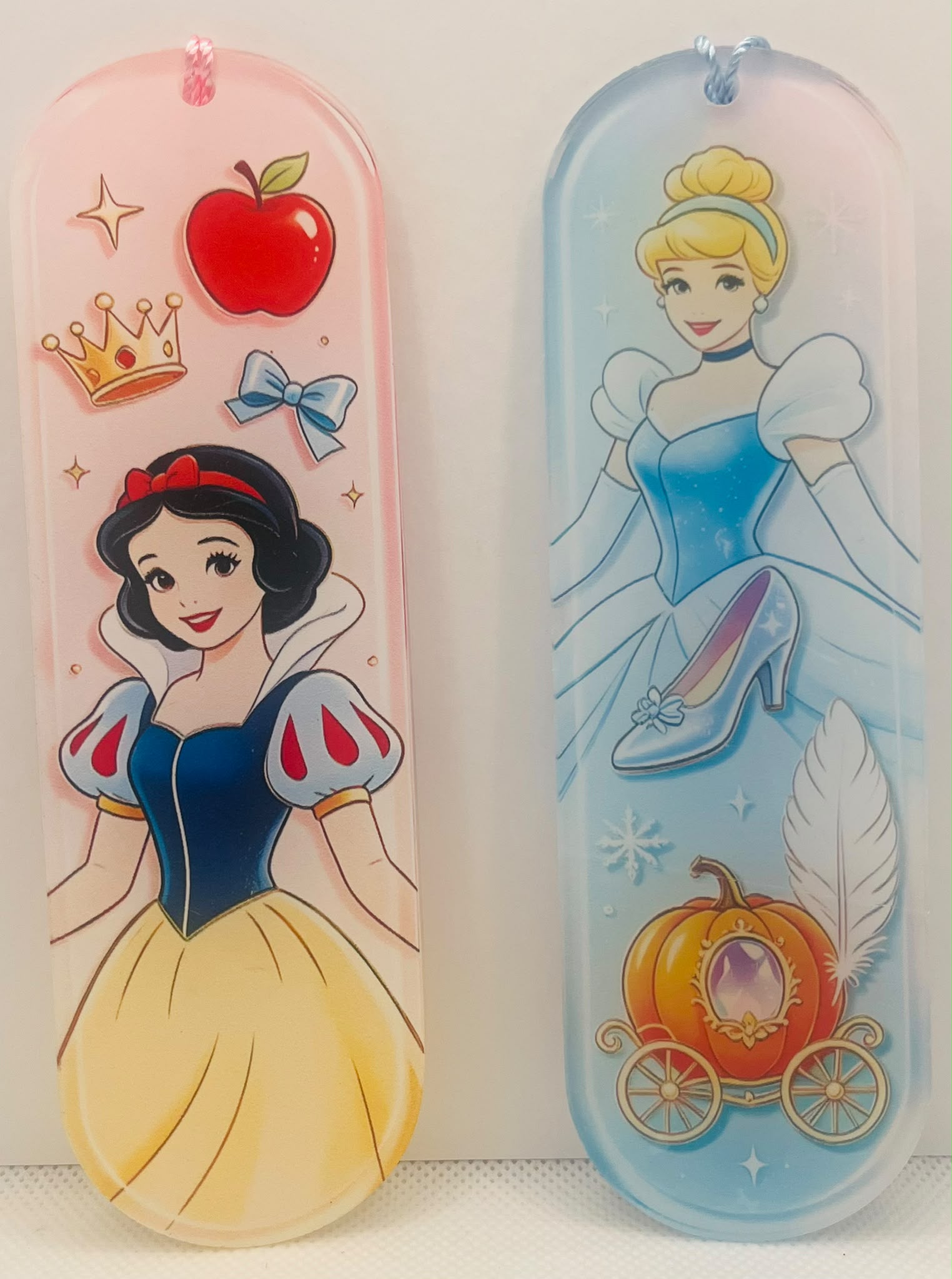 Snow White and Cinderella Acrylic Bookmark Set – 2pcs