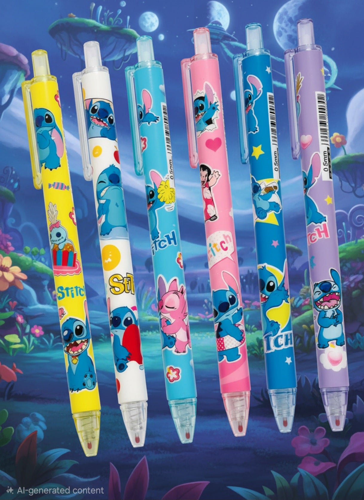 Stitch Press-Button Writing Pens