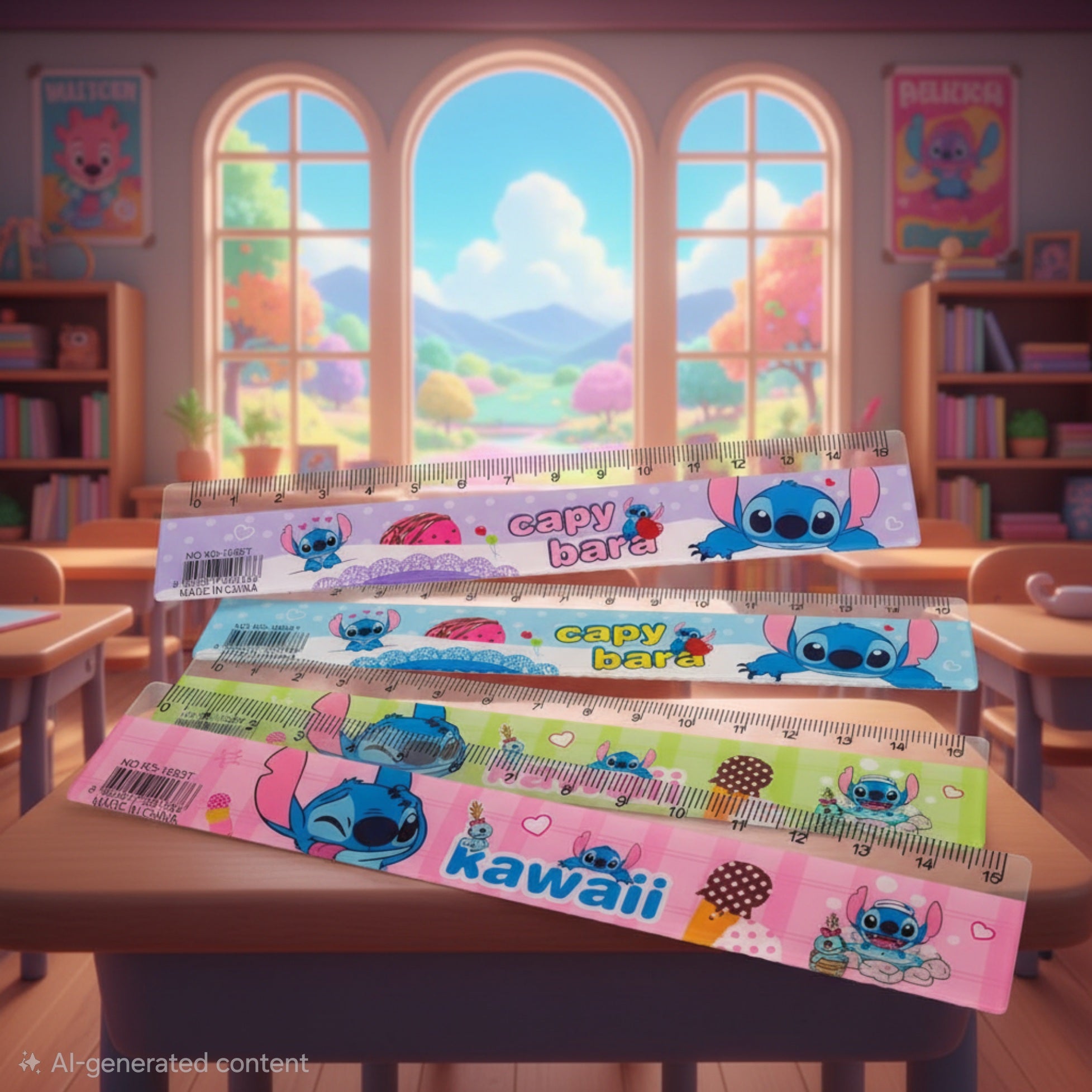 Disney Stitch Ruler Set – 4pcs