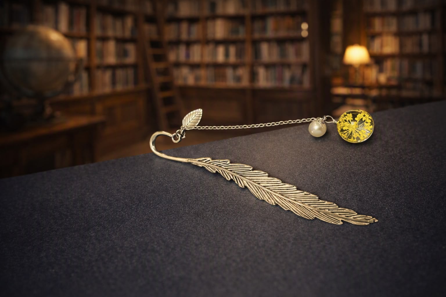 Metal Feather Bookmark