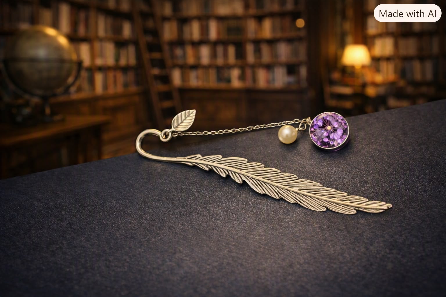 Metal Feather Bookmark