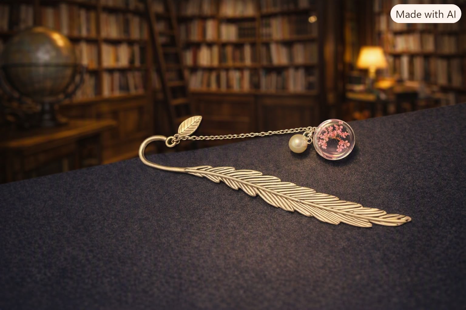 Metal Feather Bookmark