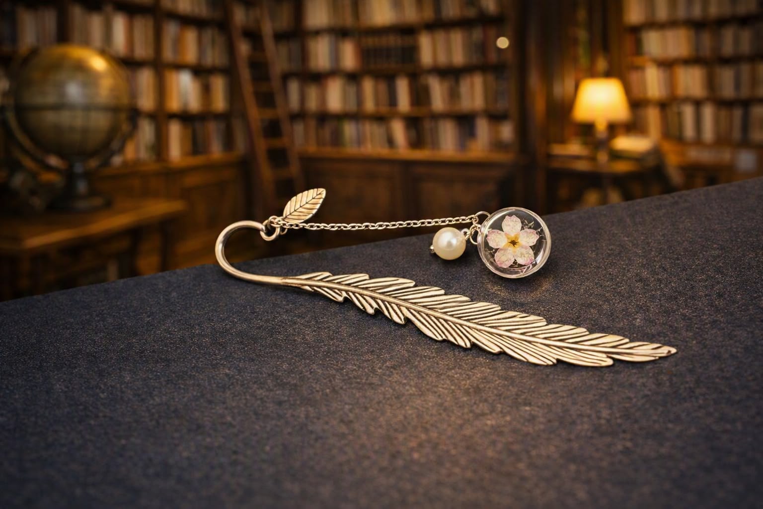 Metal Feather Bookmark