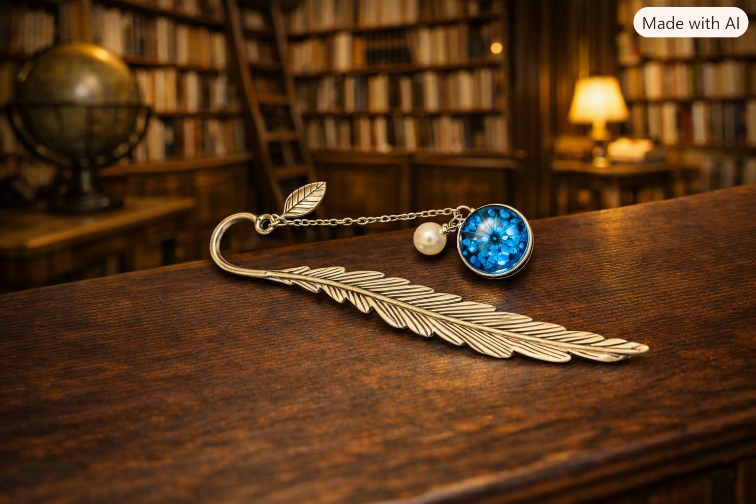 Metal Feather Bookmark