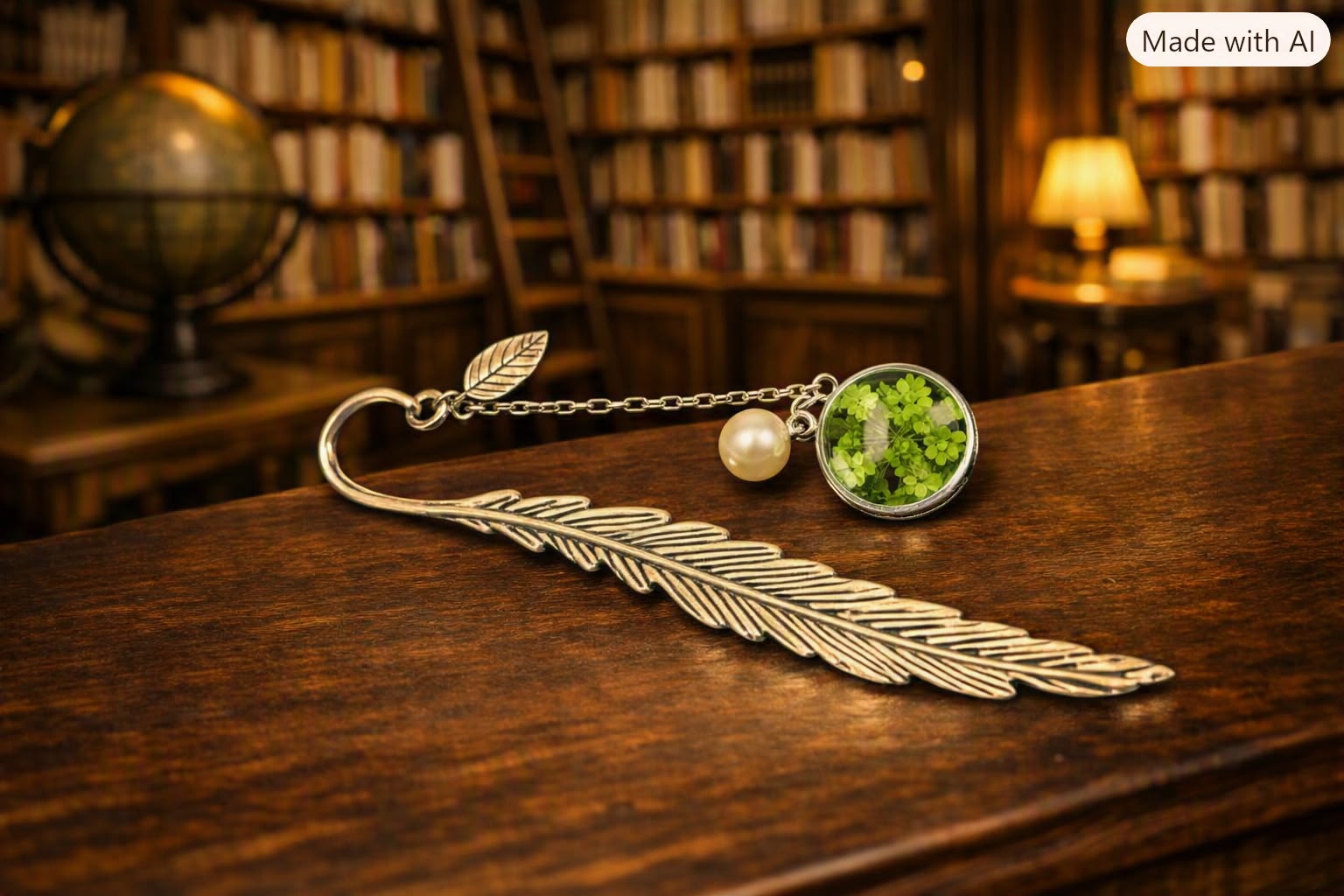Metal Feather Bookmark