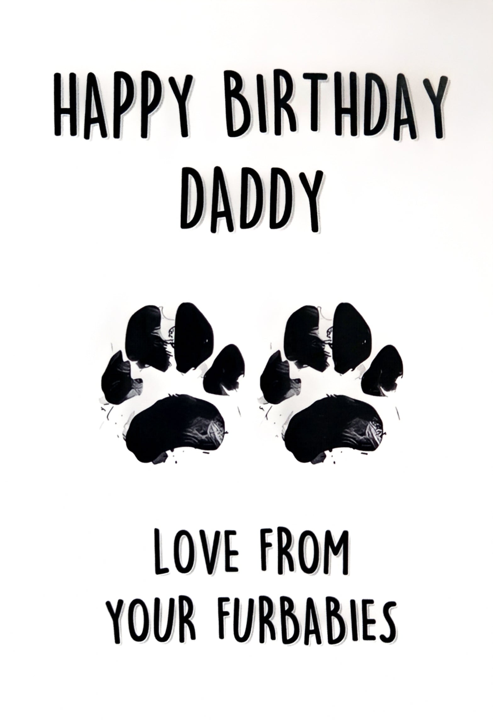 Daddy Furbabies Birthday Card