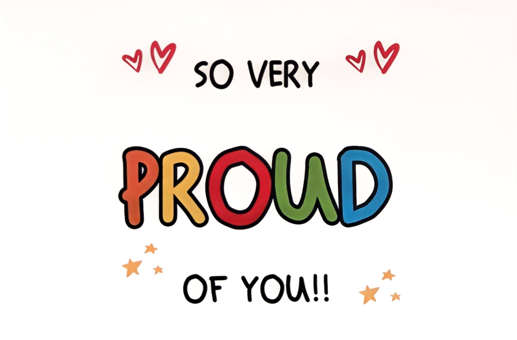 So Proud of You Greeting Card. Rainbow