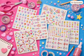Sparkling Heart and Star Rhinestone Face Stickers – 5pcs