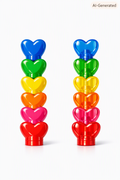 Stackable Highlighters – Transparent Heart Shapes in 2 Designs