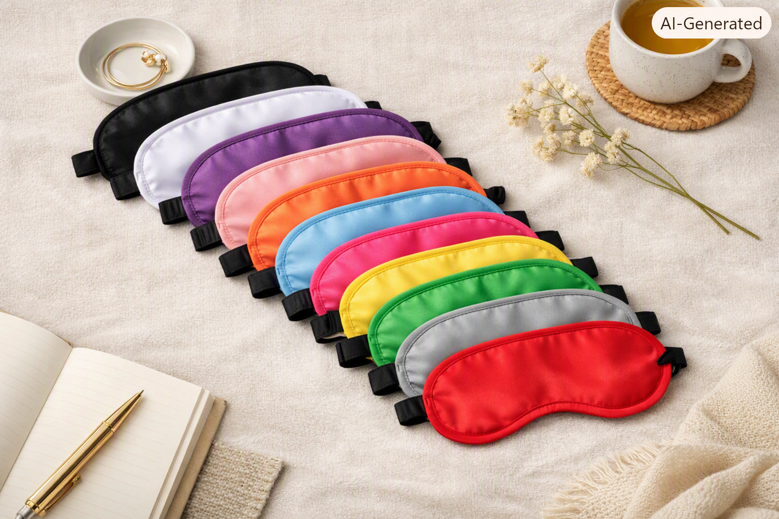 Light and Soft Eye Mask – 1pc Random Colour
