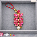 Rhinestone 3 Butterfly Phone Strap – Rose