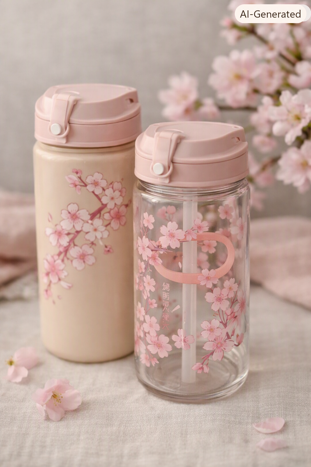 Floral Blossom Water Bottle 800ml