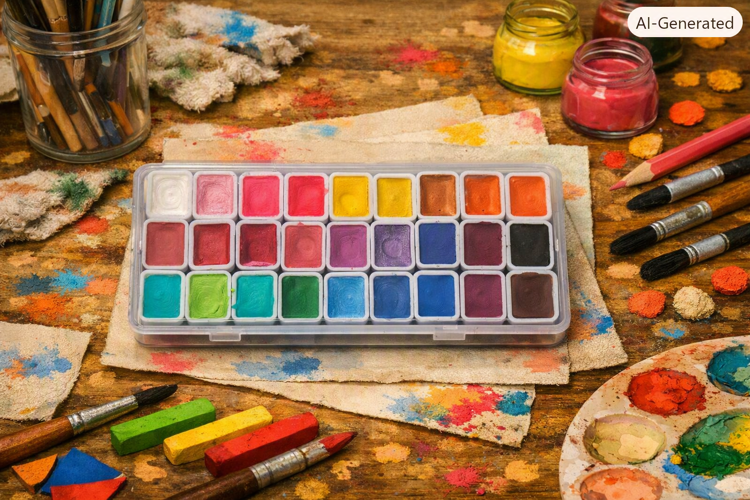Yautias Pearl Watercolour Paints – 24 colours