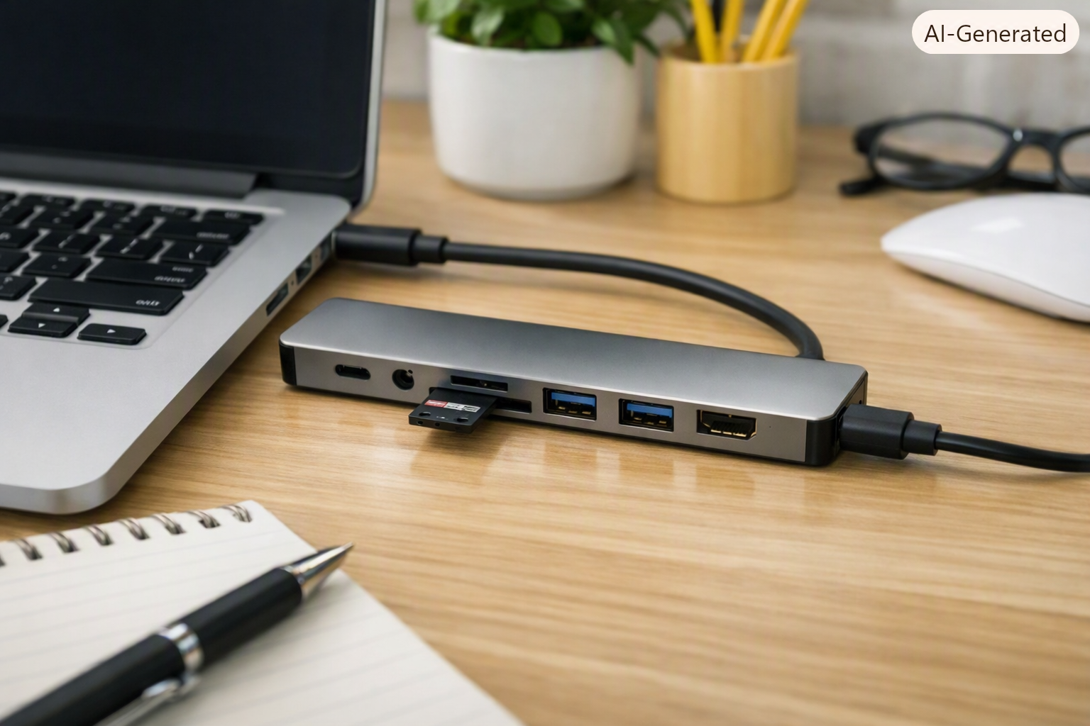8-in-2 Multi-Function USB/Type-C Hub