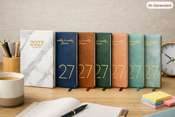 2027 Marble English Weekly and Monthly Planner