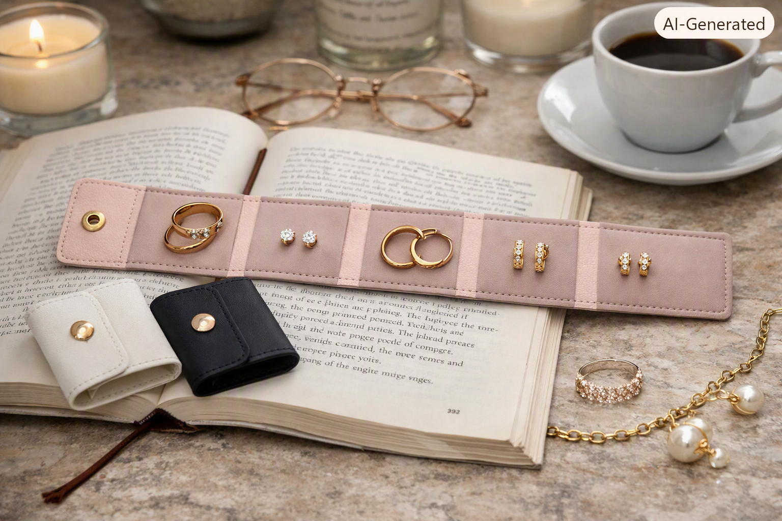 Foldable Travel Jewellery Pouch