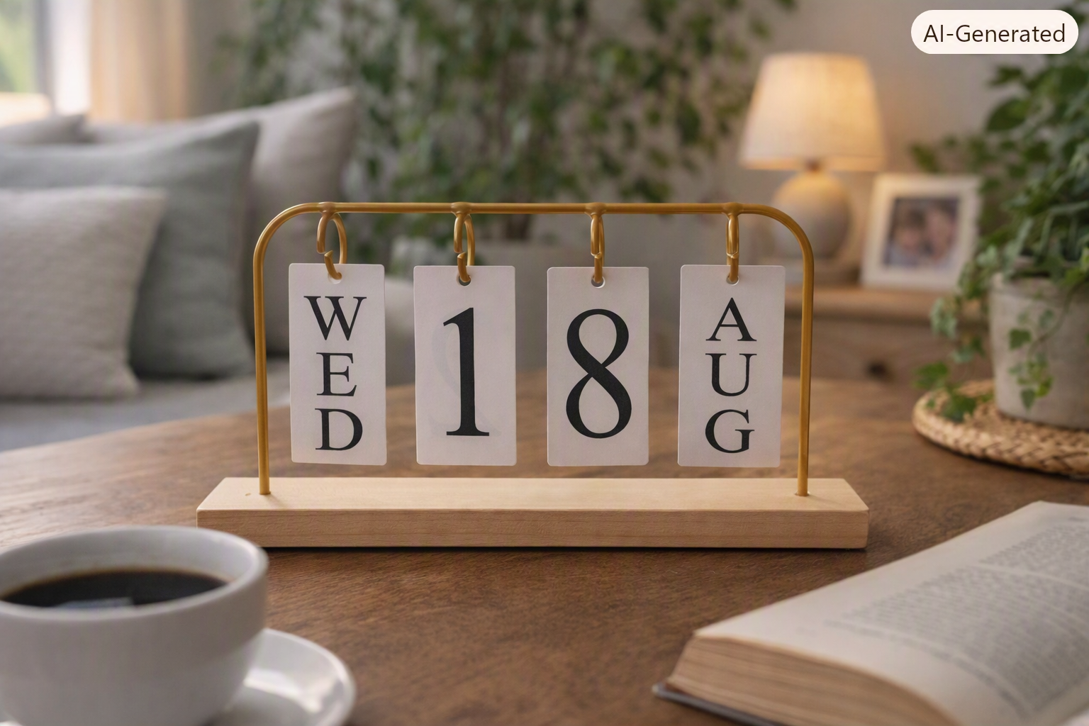 Flip-Style Perpetual Calendar – Golden Base