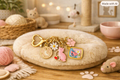 Pretty Pink Cat Paw and Heart Enamel Keychain