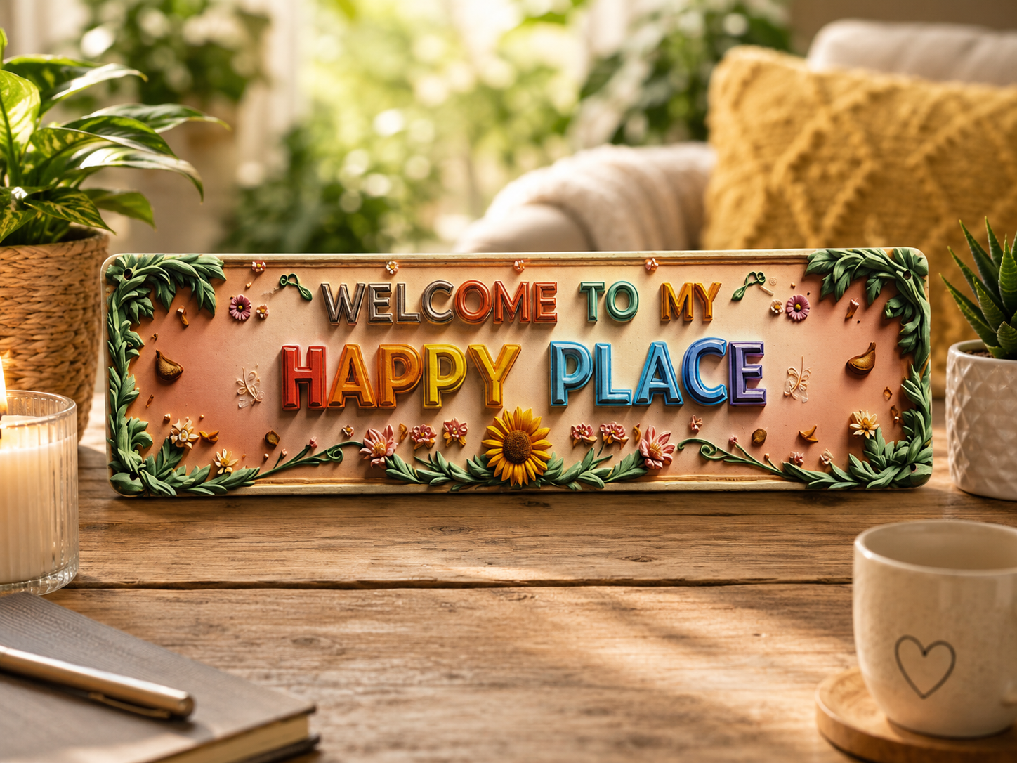 My Happy Place Wooden sign