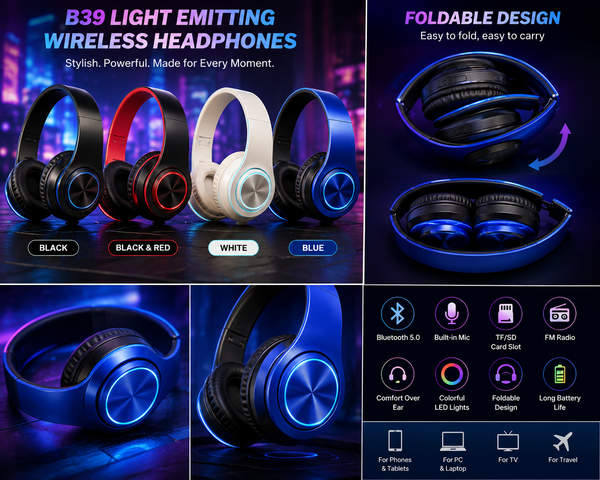 LED Wireless Headphones
