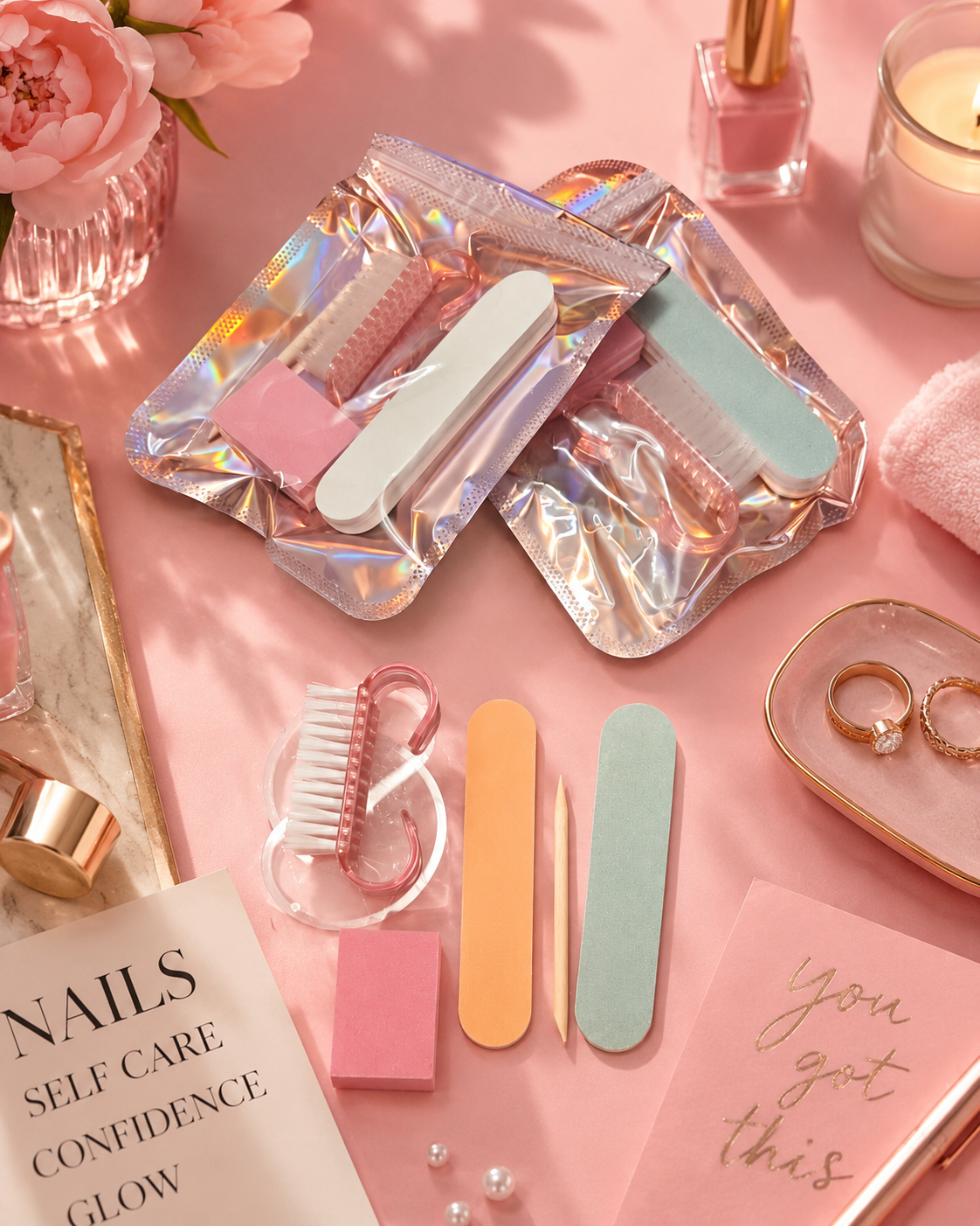 Mini Nail File and Exfoliating Stick Set