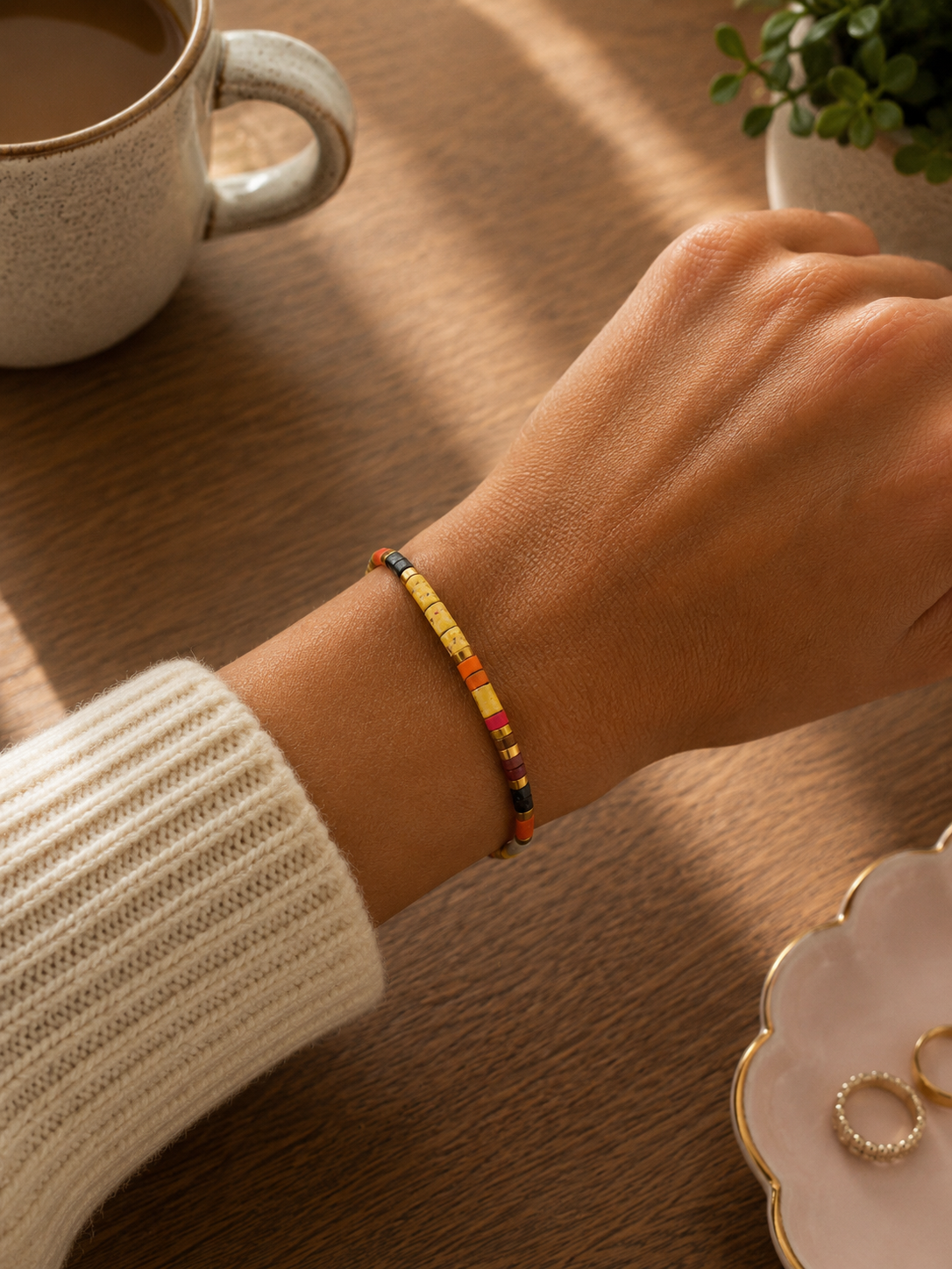 Colourful Tila Bead Bracelet
