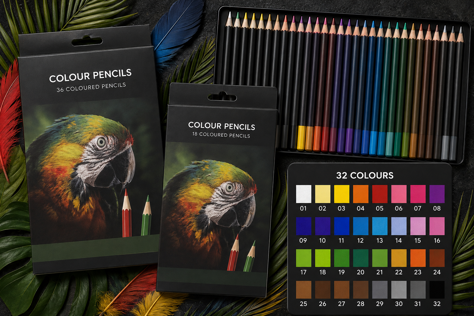 Coloured Pencils Set – 36 colours