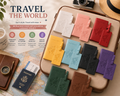 World Map Passport Holder & Luggage Tag Set