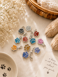 Glitter Paw Print Charms – 1pc. Mixed Colour