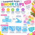 Transparent Acrylic Binder Clips