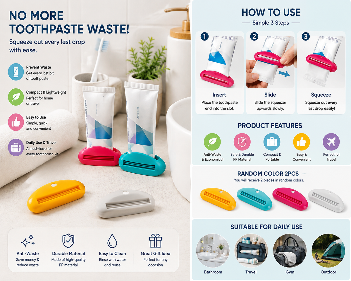 Toothpaste Squeezer – No More Toothpaste Waste