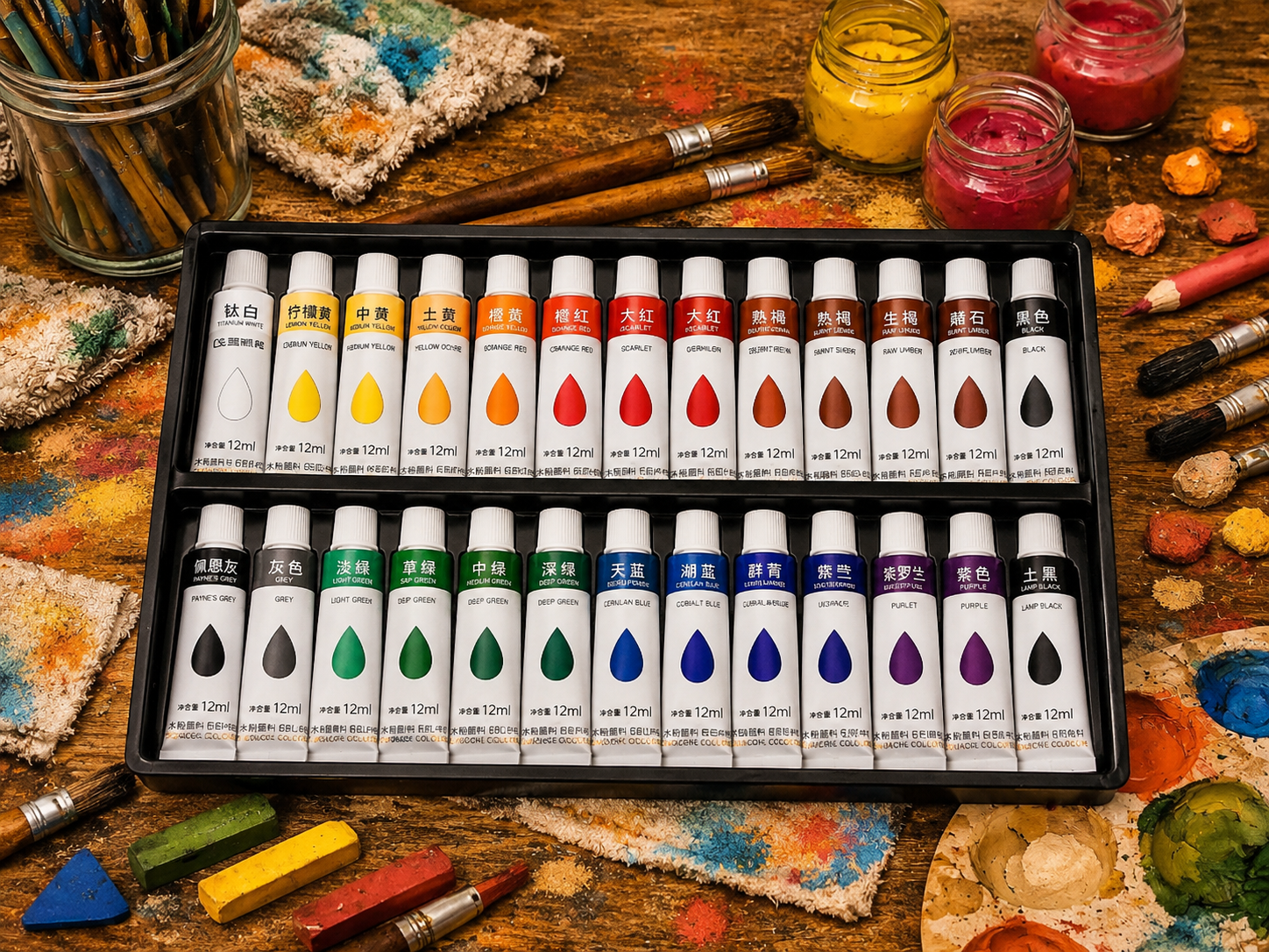 Watercolours Paint Set – 24pcs