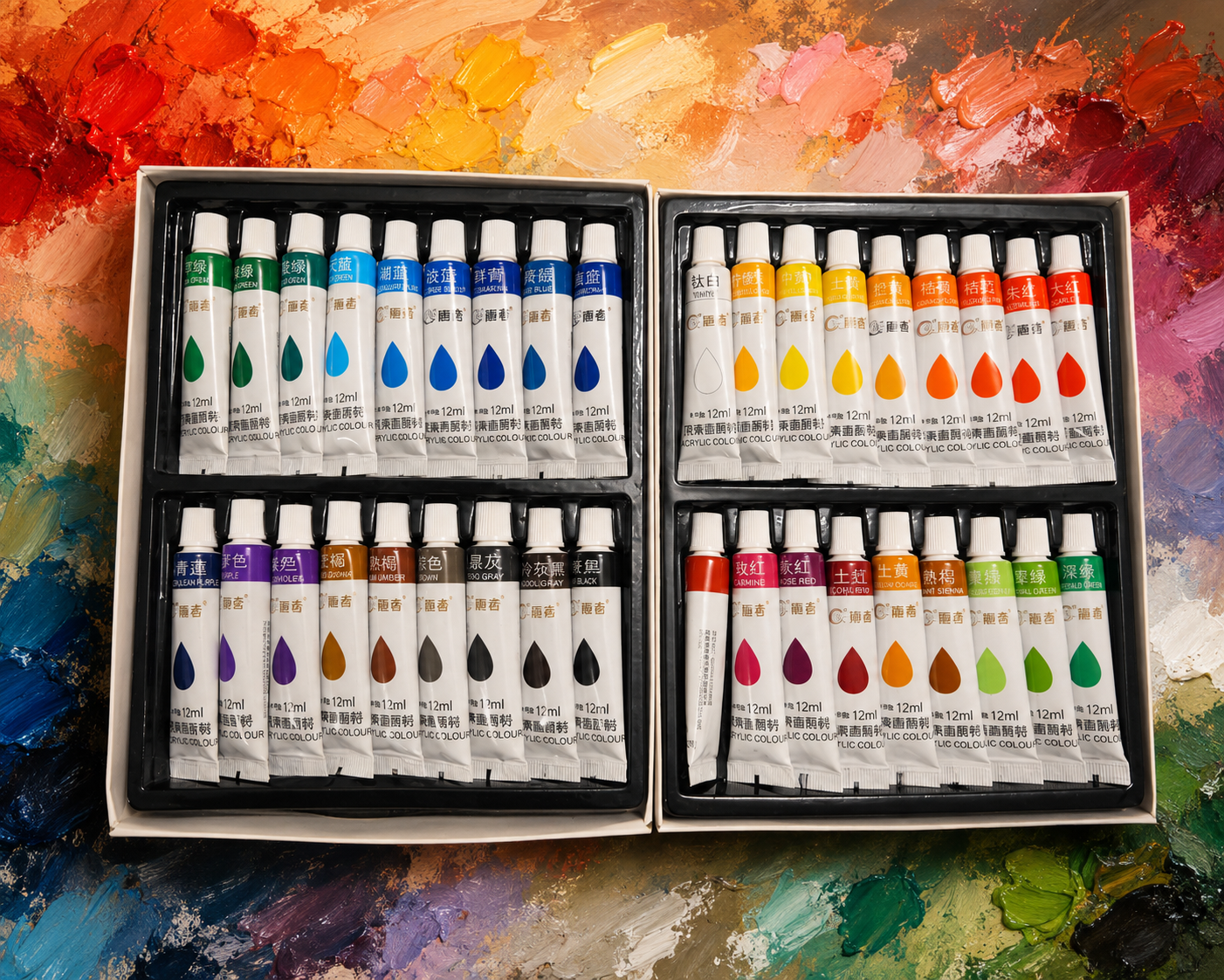 36-Colour Acrylic Paint Set