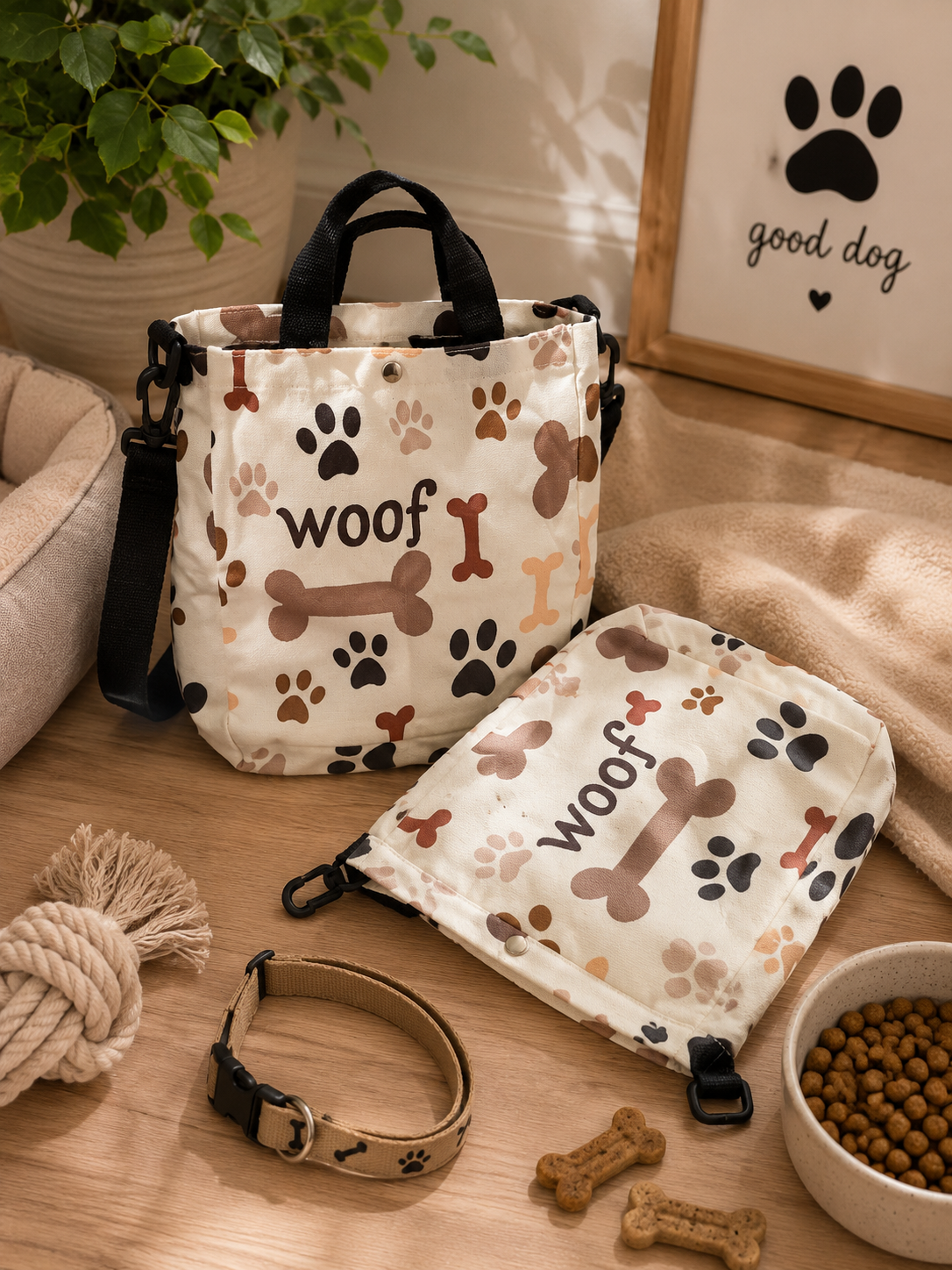 Dog Paw Bone Crossbody Bag