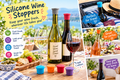 Silicone Wine Stoppers set of 5 in bold colours