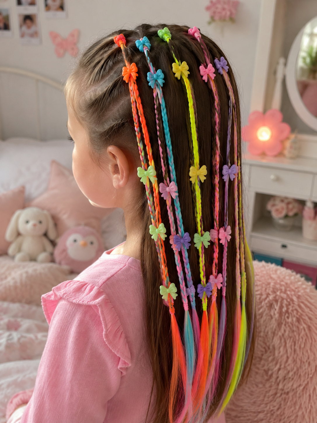 Multi-Colour Wig Braid Hair Circles – 6pcs