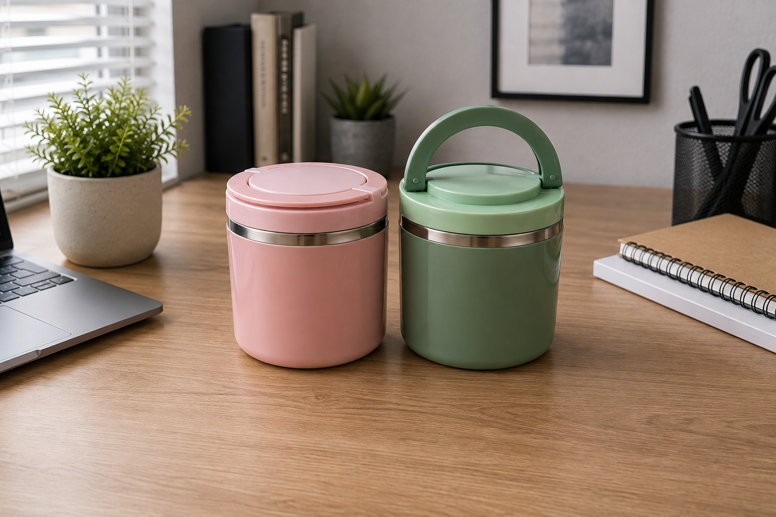 Stainless Steel Leakproof Food Container – Green 630ml