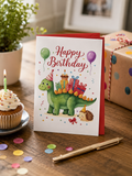 Happy Birthday Dinosaur Card