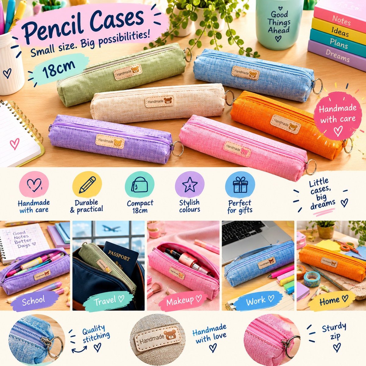 Handmade Fabric Pencil Case