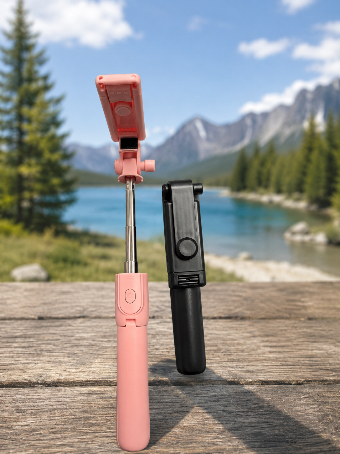 Retractable Selfie Stick Tripod – Ink Black