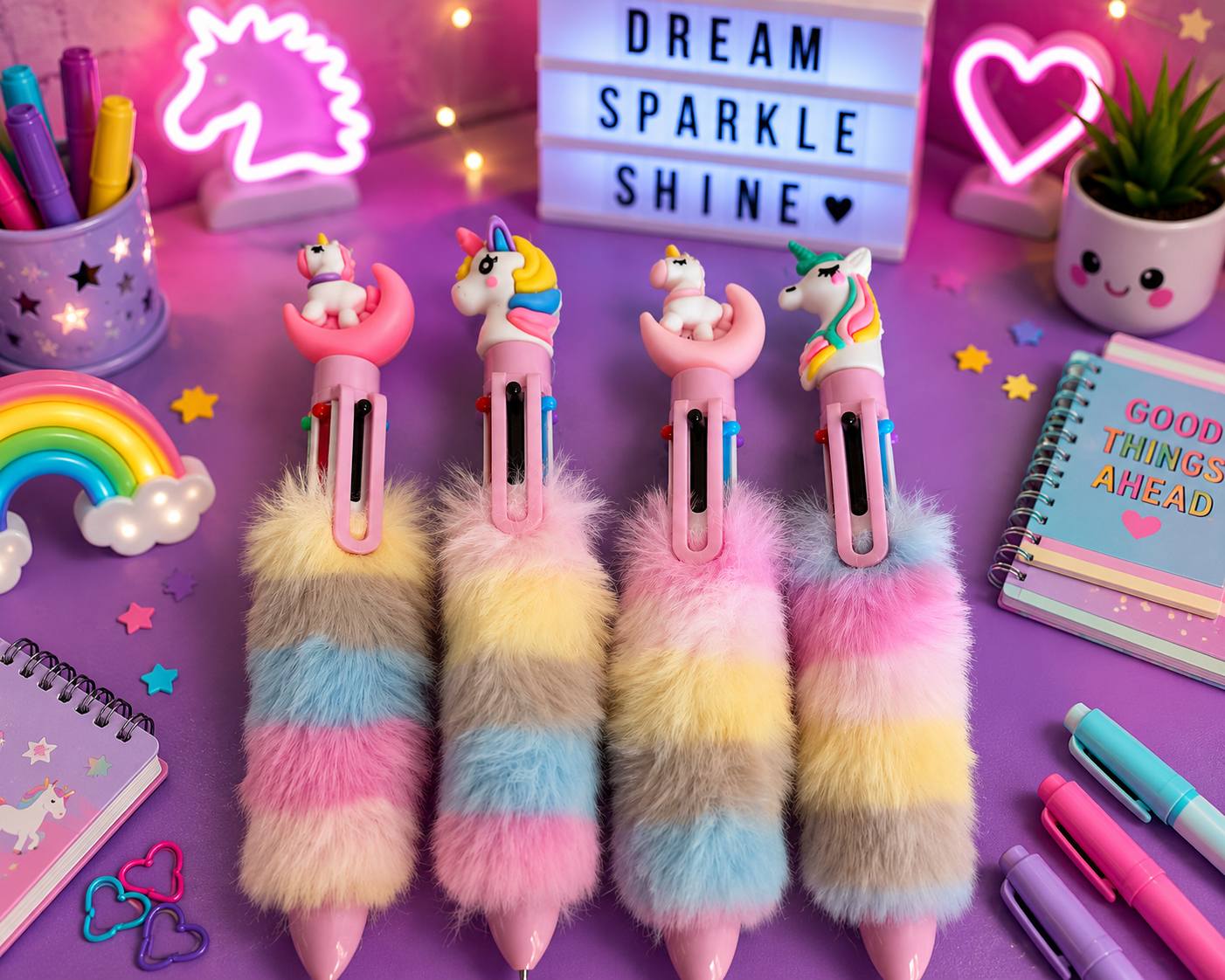 Unicorn Multi Colour Ballpoint Pen Rainbow