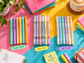 Pastel highlighter pens set in Bright Pastels, Neon Mix and Soft Pastels colour collections