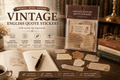 Vintage English Quote Stickers set of 8 sheets with retro aesthetic quotes on aged paper Design stickers
